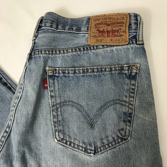 Levi’s 505 VTG Mom Jeans Straight Leg Frayed Hem - Picture 7 of 12